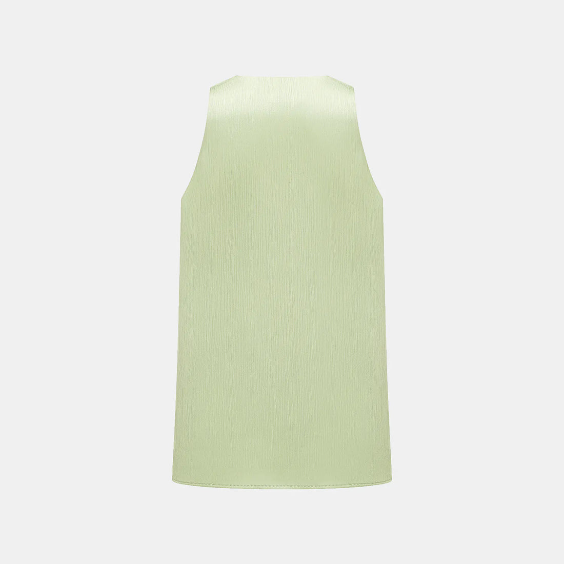 "Easy Go Chic" Korean Pleated Fabric Tank Top - Bubble Green