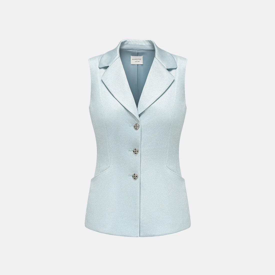 'Easy Go Chic' acetate jersey vest - light blue