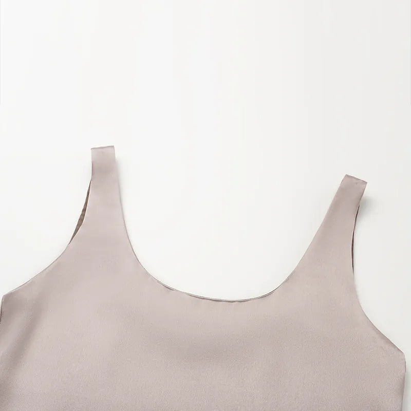 "Easy-Go Chic" Acetate Tank Dress — N0.3 Mocha Gold