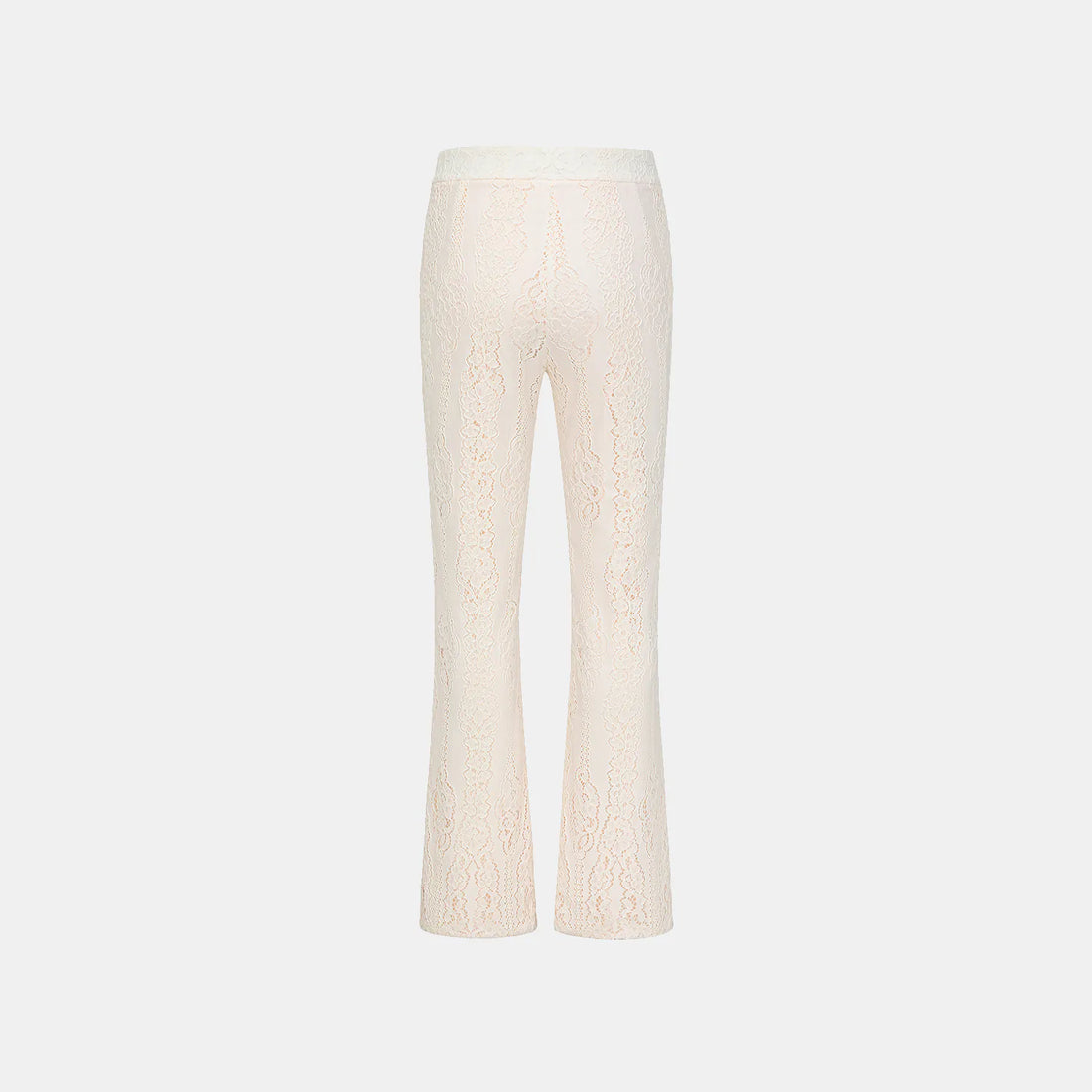 "Chun Shang Ya Ji" hollow lace craft bell-bottom pants