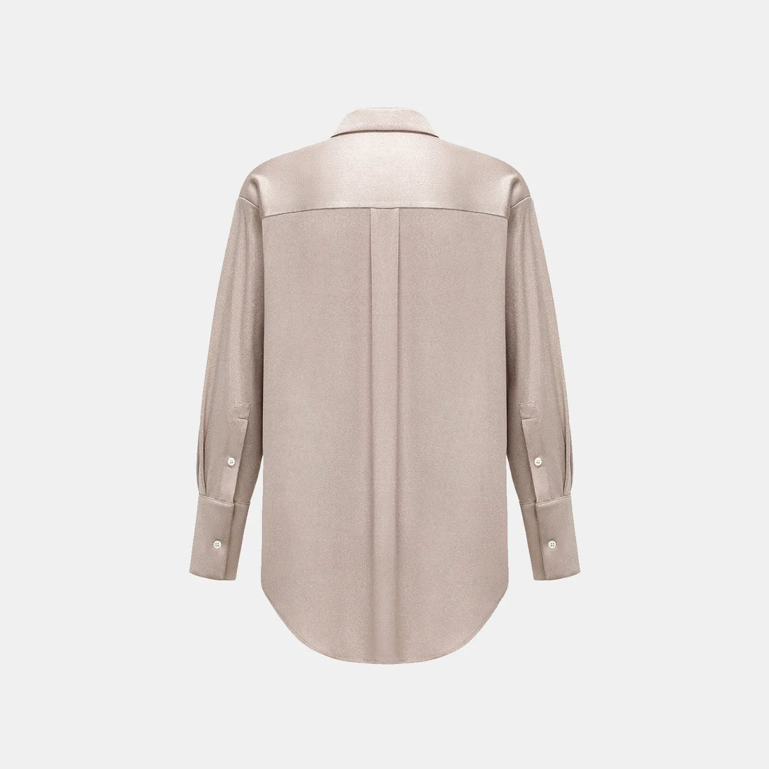 'Easy Go Chic' Acetate Oversized Shirt — Coffee