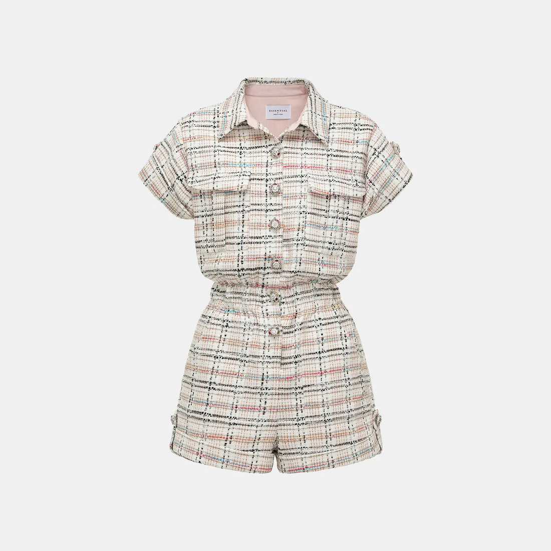 "Afternoon in Los Angeles" Tweed Jumpsuit—Waffle Party