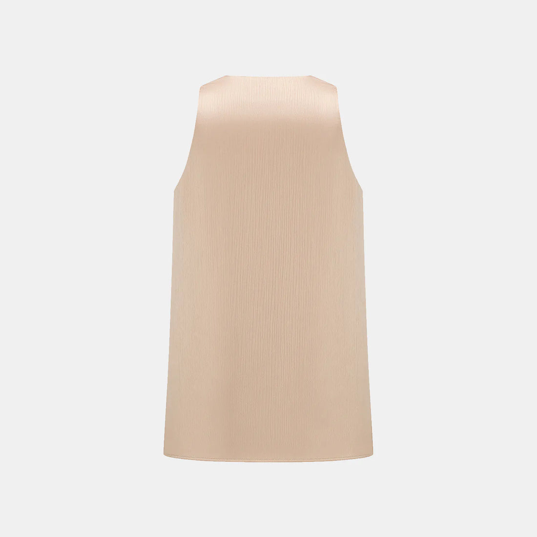 "Easy Go Chic" Korean Pleated Fabric Tank Top — Nude Gold