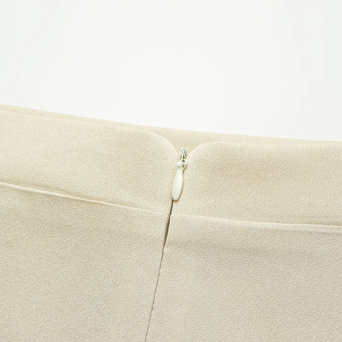 "Speak Sleek." Acetate pencil skirt—Champagne