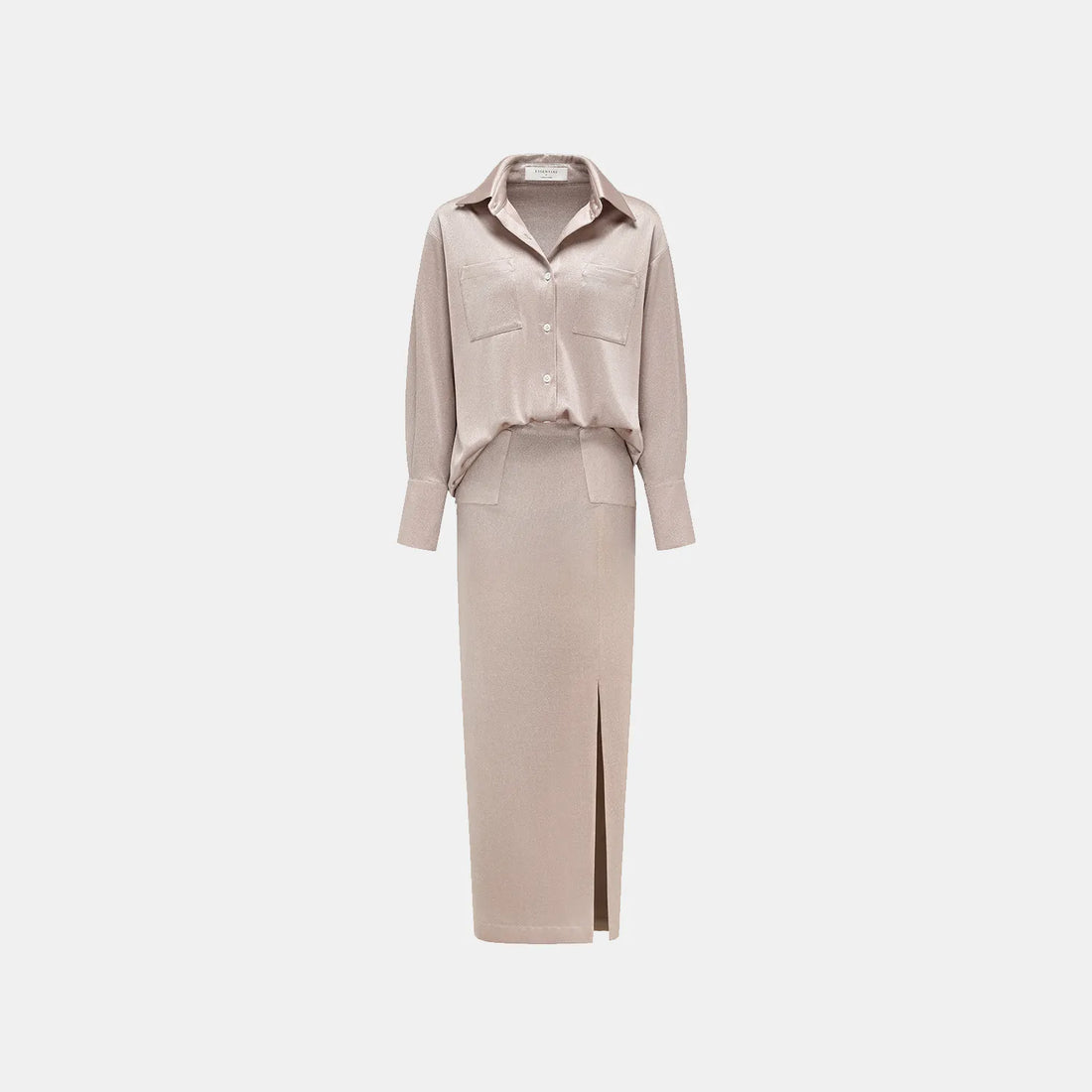 'Easy Go Chic' acetate pencil skirt — Coffee