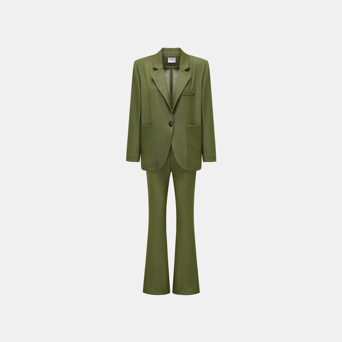 "Speak Sleek." Oversized suit jacket in Italian textured fabric—Amber Garden
