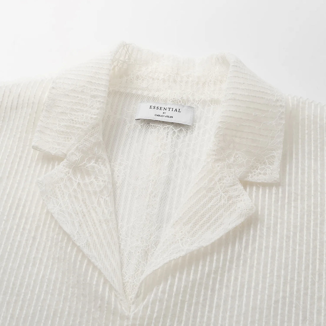 "Weekend at Monaco." Jacquard Lace Oversized Shirt