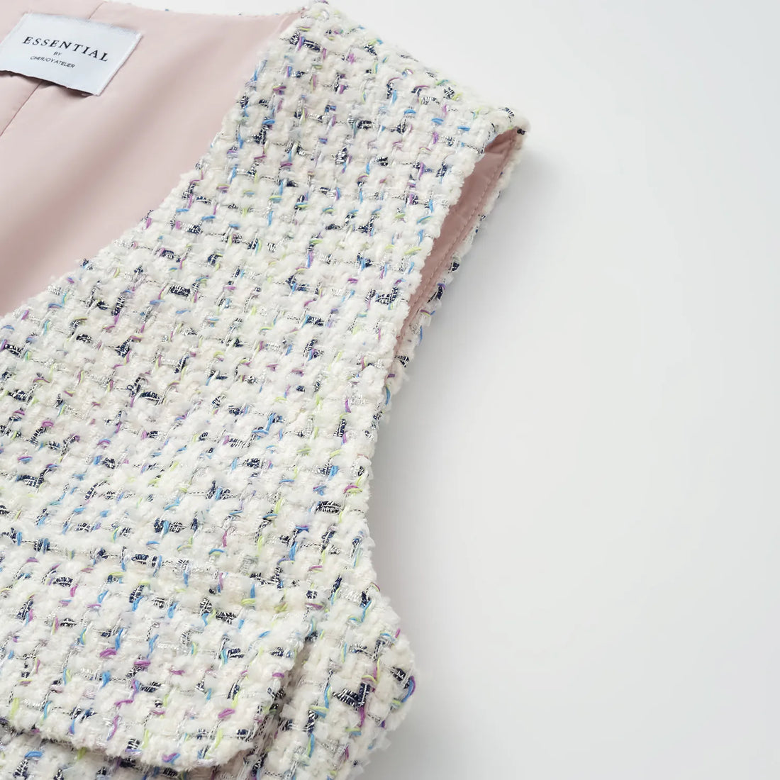 “Brunch at Ritz.” Tweed Long Vest Dress—Lemonade