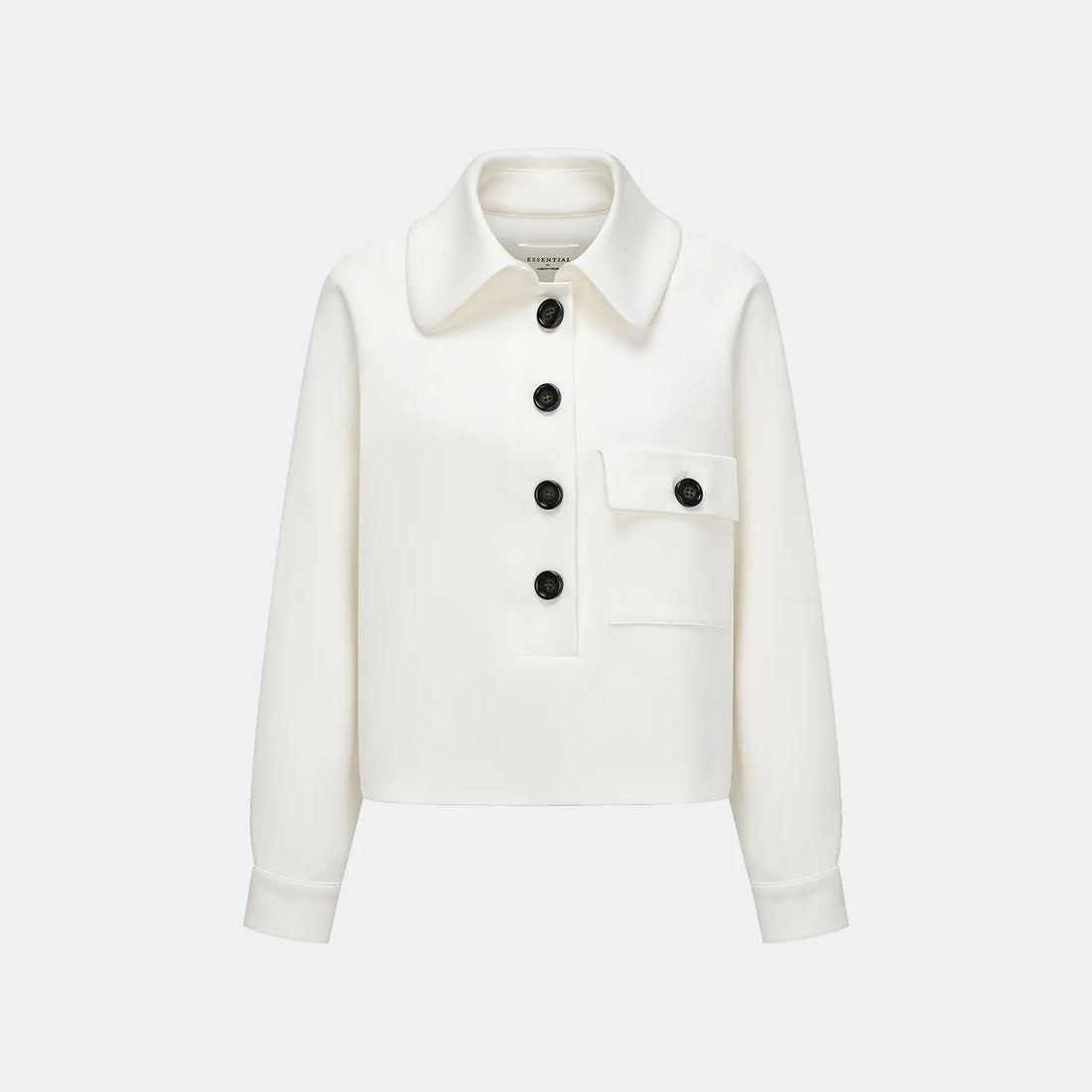 "Easy-go Chic" Heavy Acetate Casual Top - White
