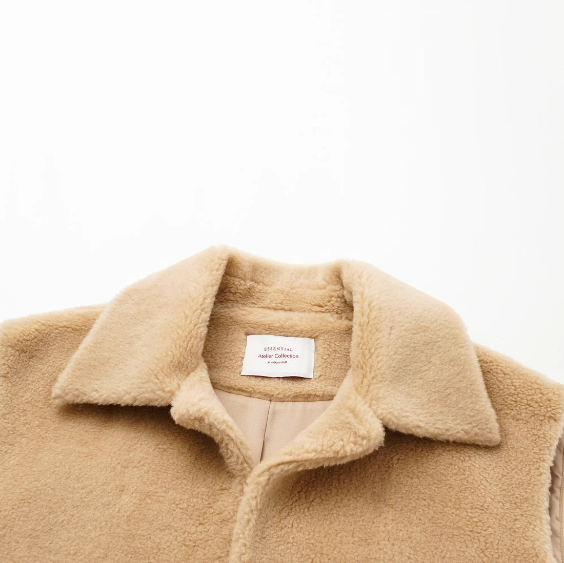 "Tops." Italian top camel hair fabric teddy vest