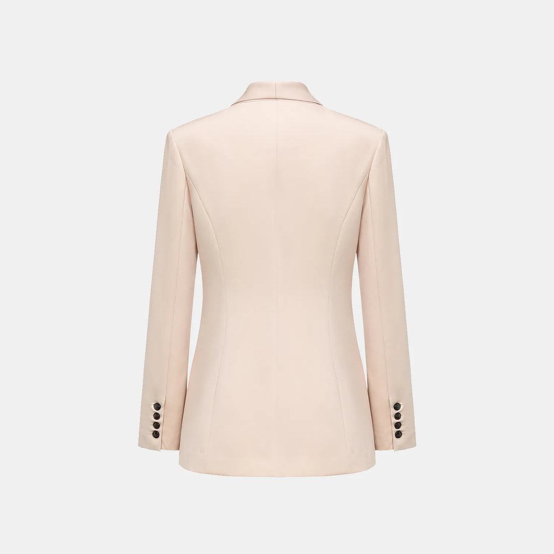 "Speak Sleek." Acetate Double-Breasted Blazer—Pink