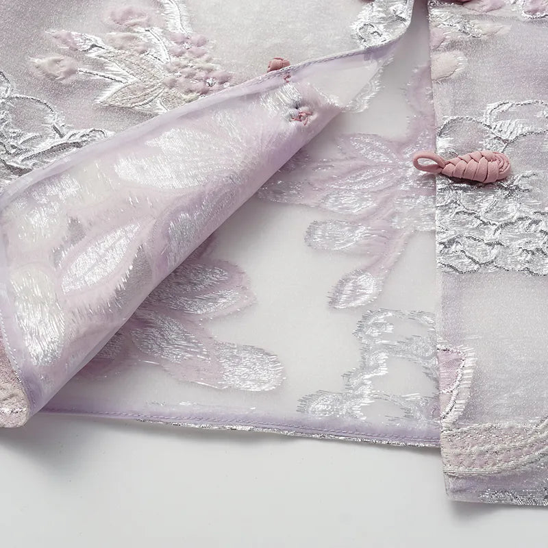 "Imperial Garden Teatime" Italian jacquard light Chinese style jacket