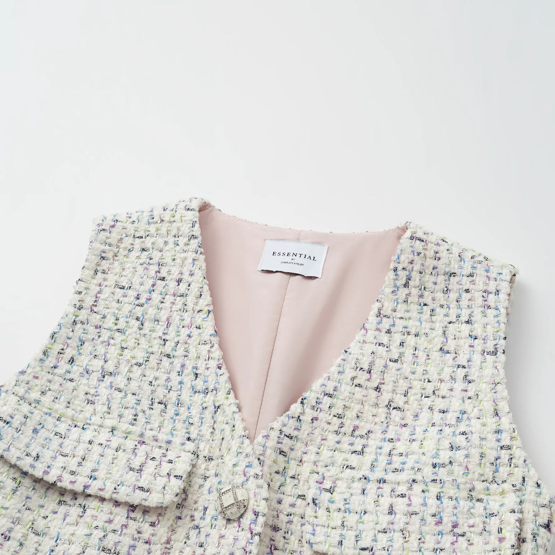 “Brunch at Ritz.” Tweed Long Vest Dress—Lemonade