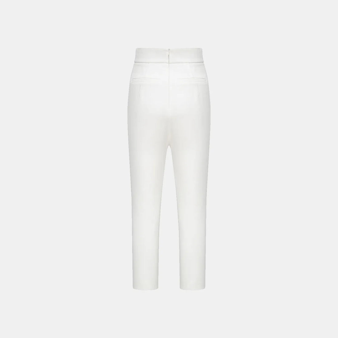 "Speak Sleek." Anti-wrinkle Acetate Special Cut Wide Leg Trousers - White