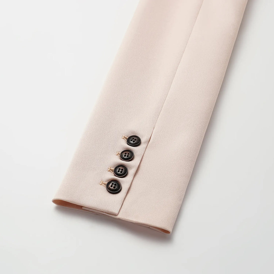 "Speak Sleek." Acetate Double-Breasted Blazer—Pink