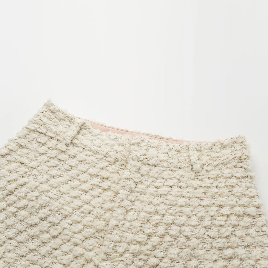 "Tokyo Hours" Tweed Shorts - Cloud White