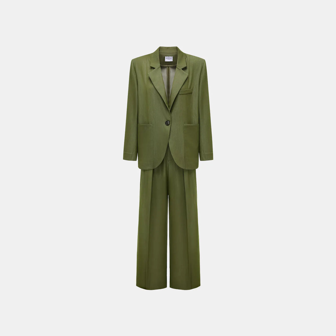 "Speak Sleek." Oversized suit jacket in Italian textured fabric—Amber Garden
