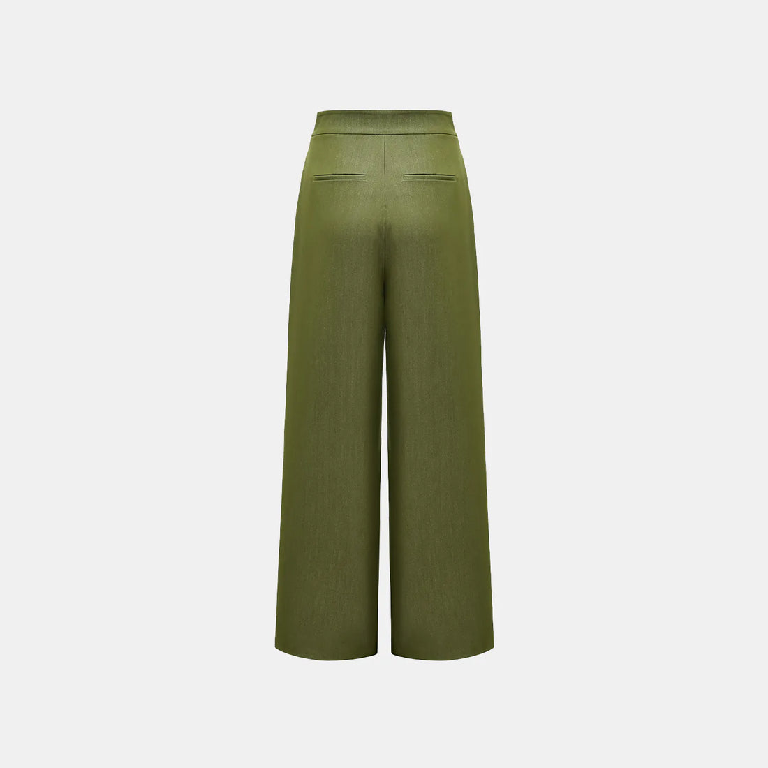 "Speak Sleek." Italian textured fabric three-dimensional tailored wide-leg pants—Amber Garden