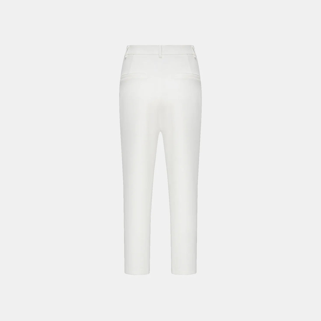 “Speak Sleek.” Anti-wrinkle Acetate Cropped Pants—White