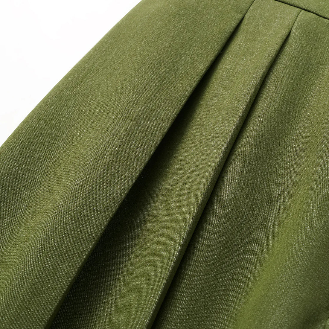 "Speak Sleek." Italian textured fabric three-dimensional tailored wide-leg pants—Amber Garden