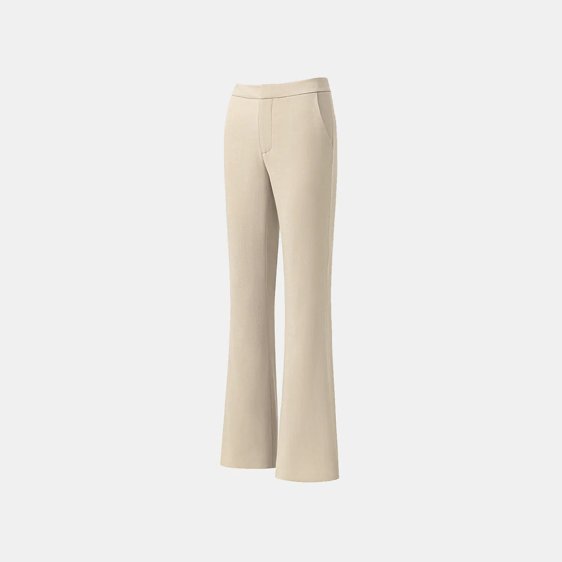 "Autumn Diary" Korean super elastic drape texture fabric beautiful leg filter flared pants - khaki