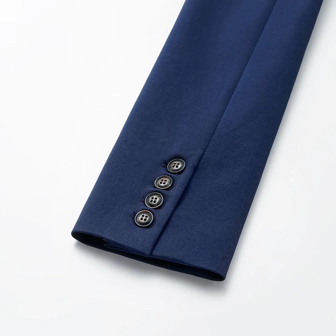 "Speak Sleek." Acetate Double-Breasted Blazer—Indigo