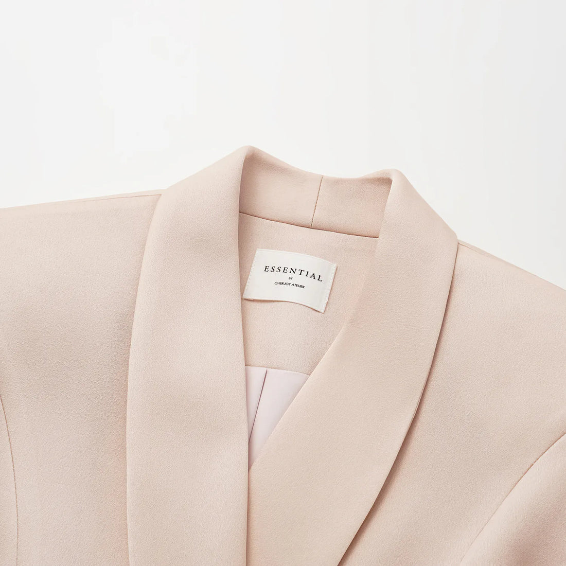 "Speak Sleek." Acetate Double-Breasted Blazer—Pink