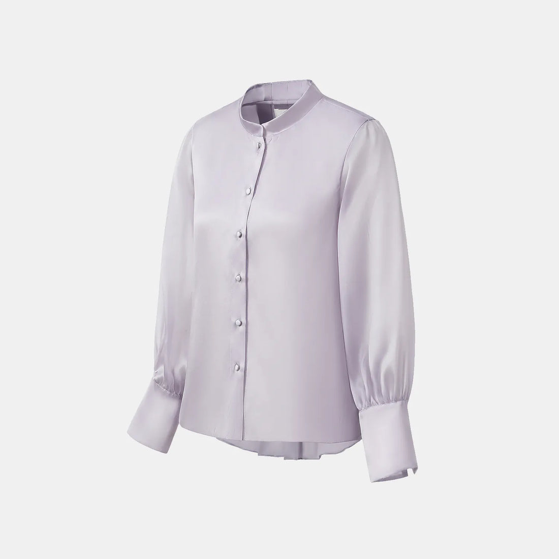 "Lazily in the Spring" Silk Organza Satin Three-Dimensional Tailoring Chinese Style Cardigan - Dusk Cloud Purple