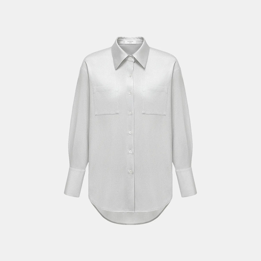 'Easy Go Chic' Acetate Oversized Shirt - Silver