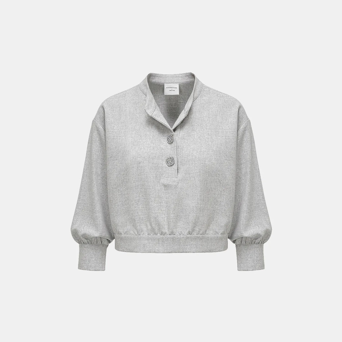 Essential Golf Collection Technical Fabric Casual 3/4 Sleeve Top — Grey