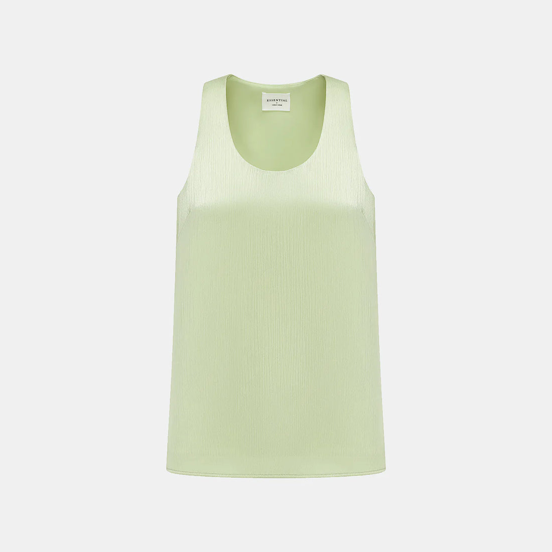 "Easy Go Chic" Korean Pleated Fabric Tank Top - Bubble Green