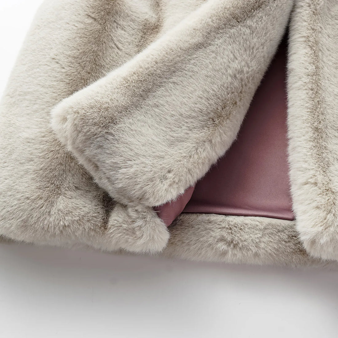 "Winter Diary" technical fur Chinese style vest jacket - silver blue gray