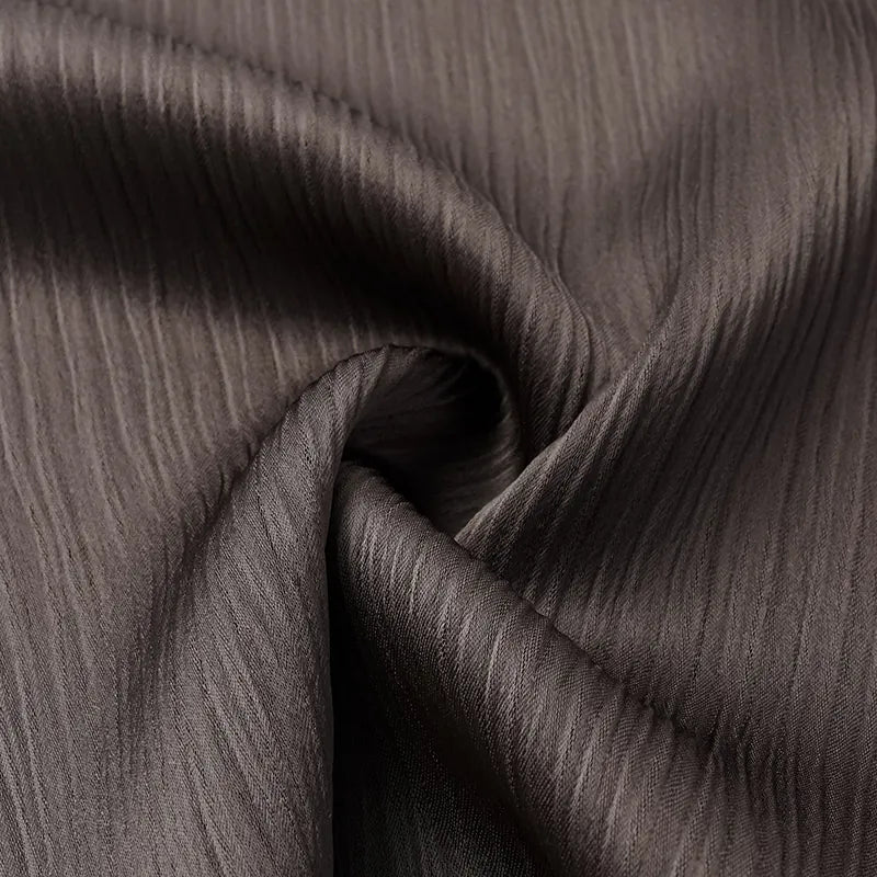 "Easy Go Chic" Korean Pleated Fabric Straight Leg Pants - Leather Brown