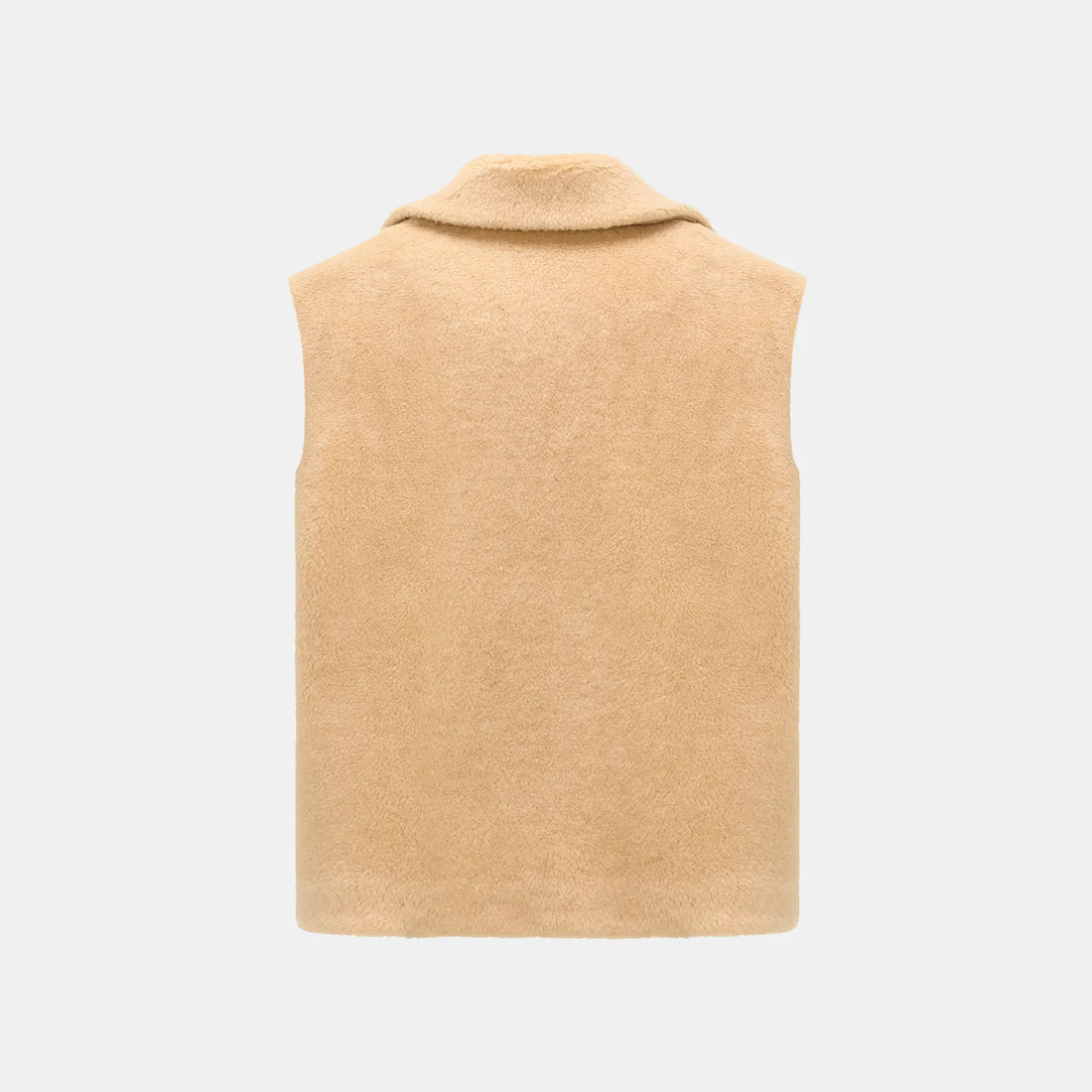 "Tops." Italian top camel hair fabric teddy vest