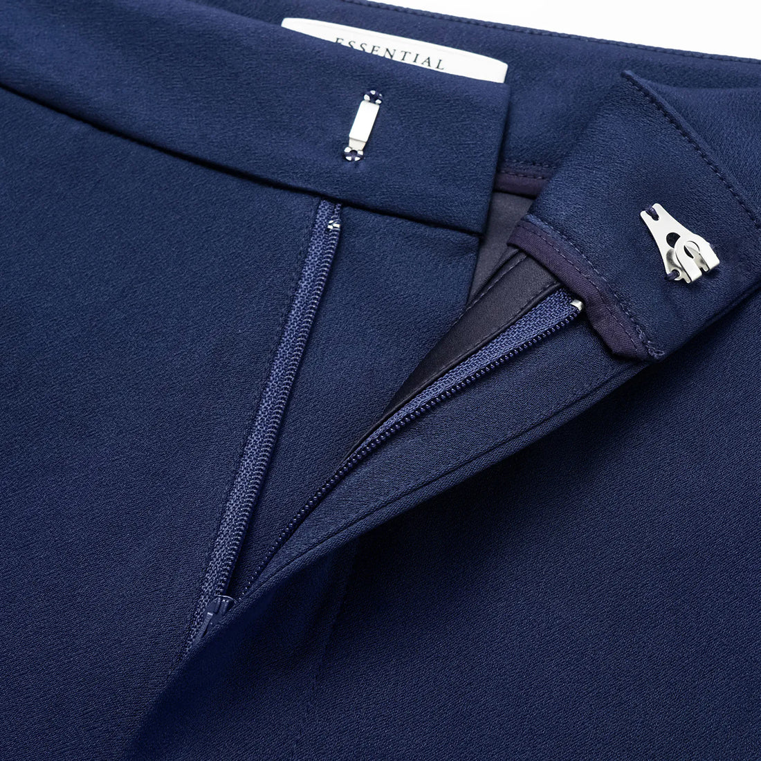 "Speak Sleek." Acetate flared pants—Indigo