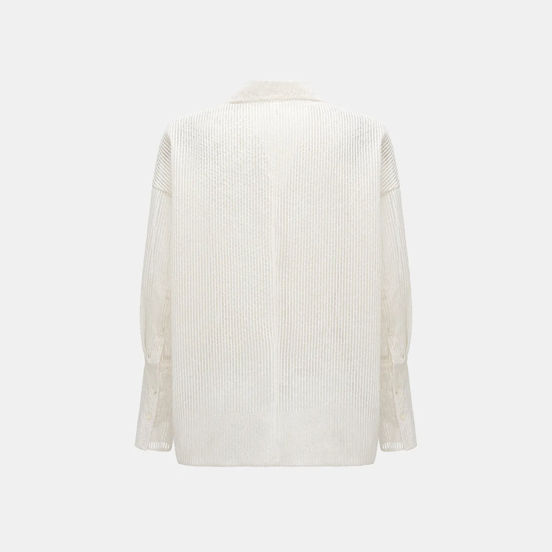 "Weekend at Monaco." Jacquard Lace Oversized Shirt