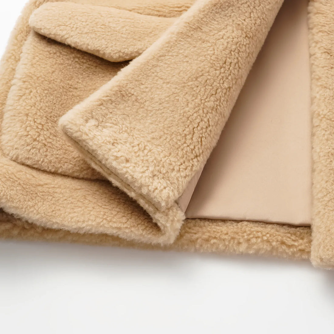 "Tops." Italian top camel hair fabric teddy vest