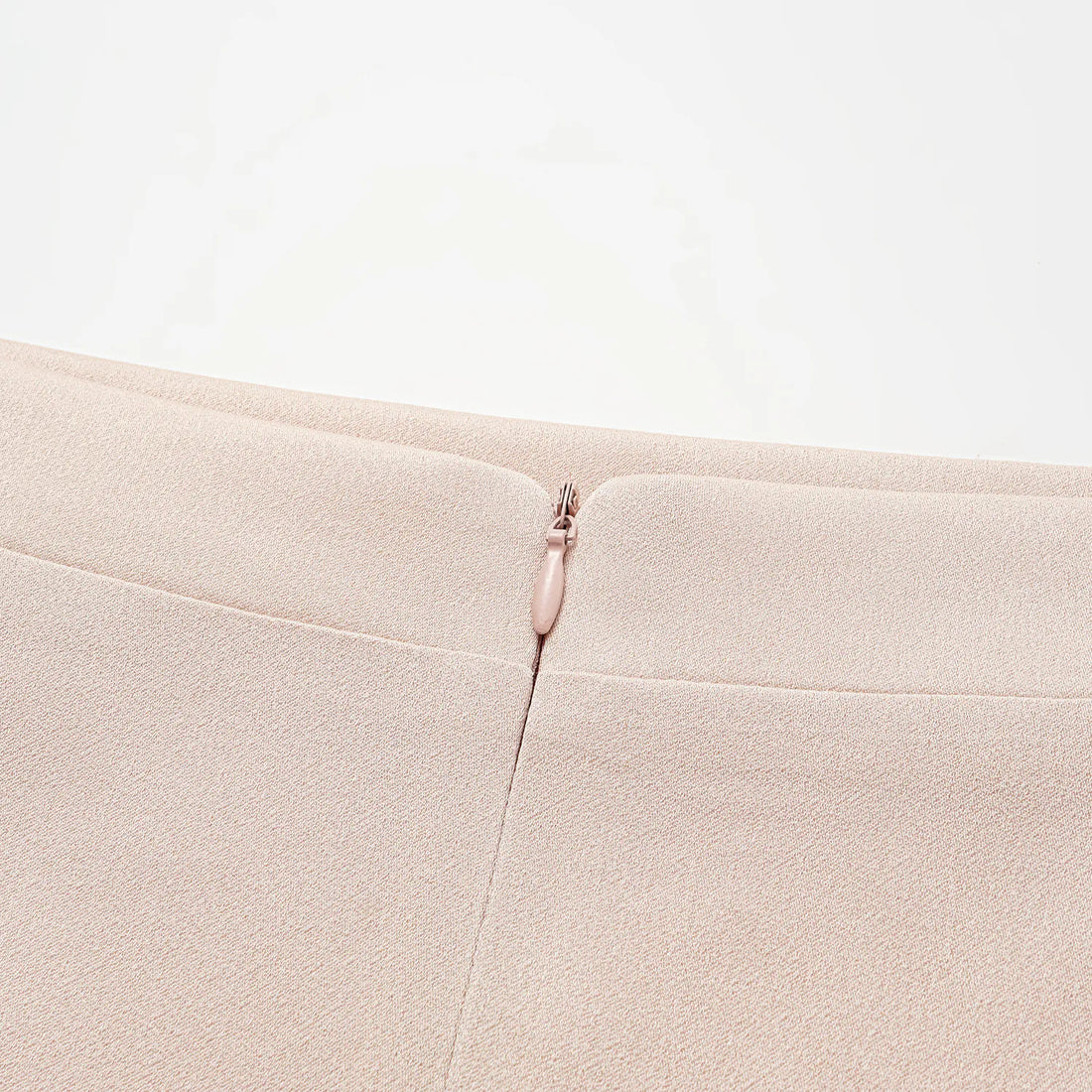 "Speak Sleek." Acetate pencil skirt—Pink