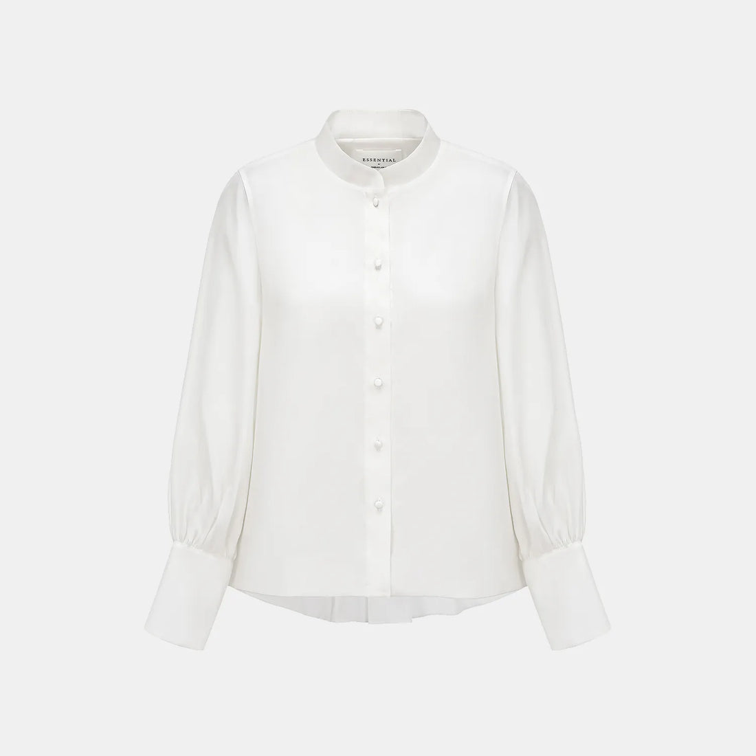 "Lazily in the Spring" Silk Organza Satin Three-Dimensional Tailoring Chinese Style Cardigan - Apricot White