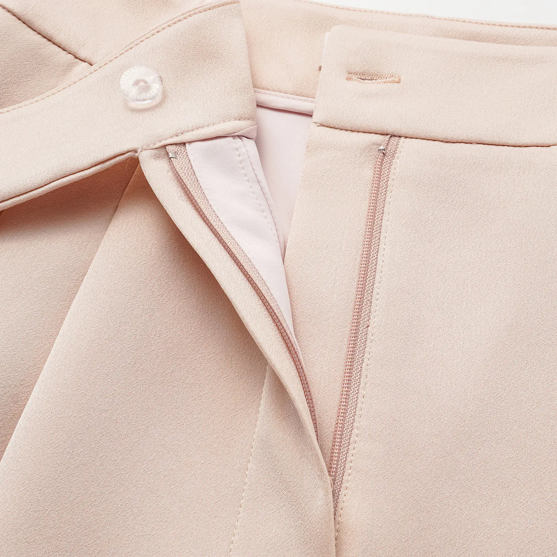 "Speak Sleek." Acetate Shorts—Pink