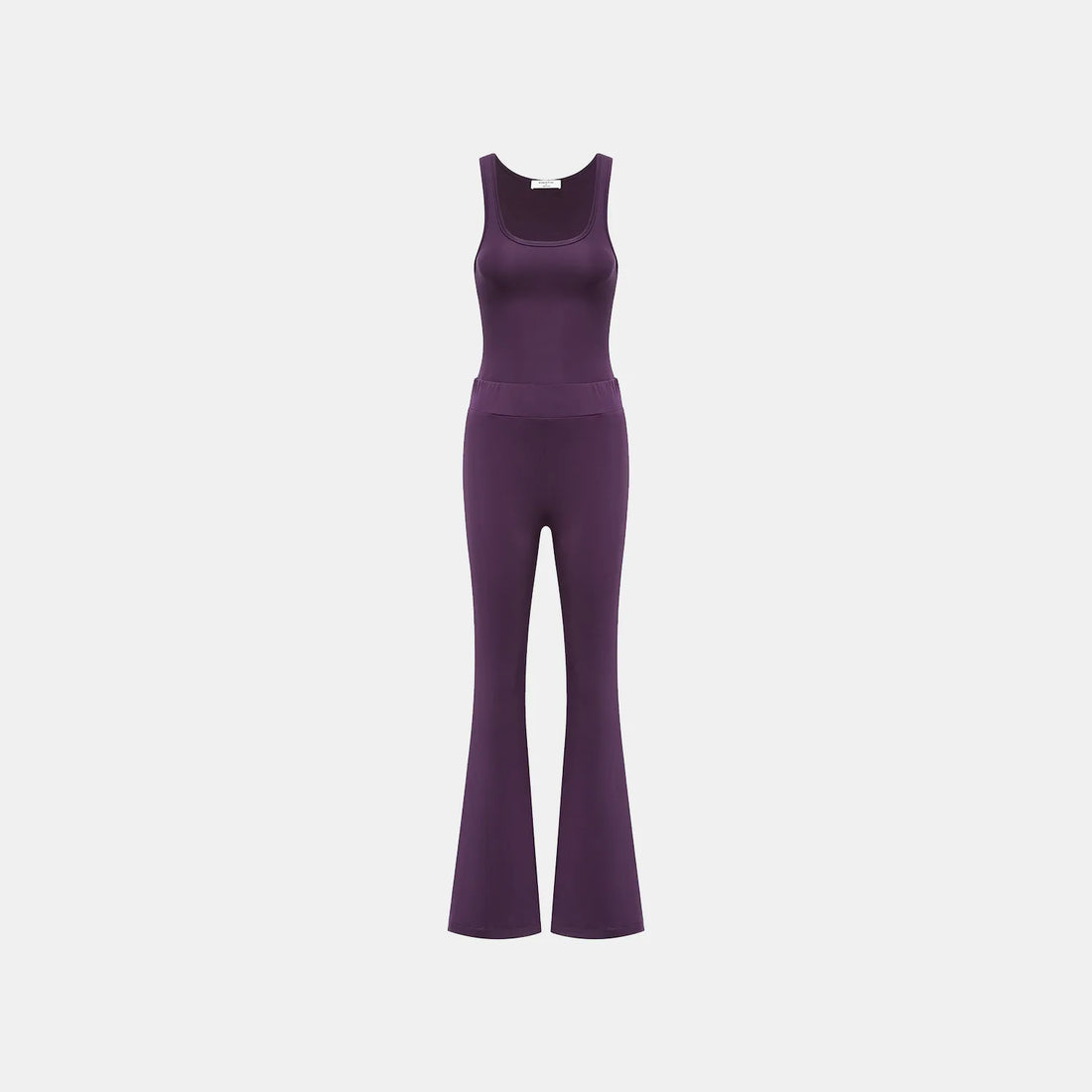 "Exquisite Daily" Ultra-soft Modal Vest/Straight Leg Pants Set - Grape Purple
