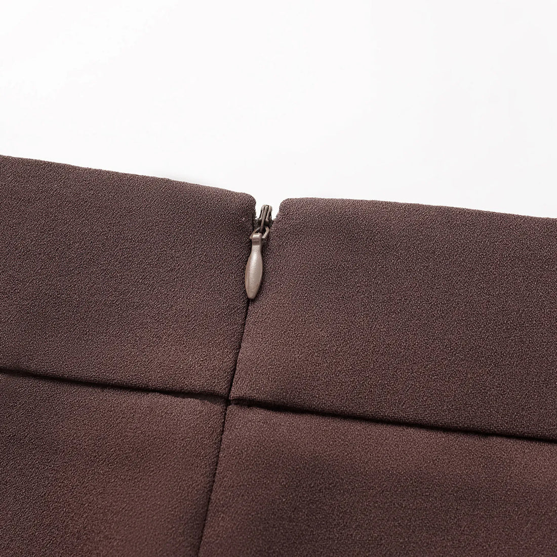 "The Atelier." Anti-wrinkle Acetate High-end Custom Soft Vest Craft High-waist Cropped Pants - Suede Brown
