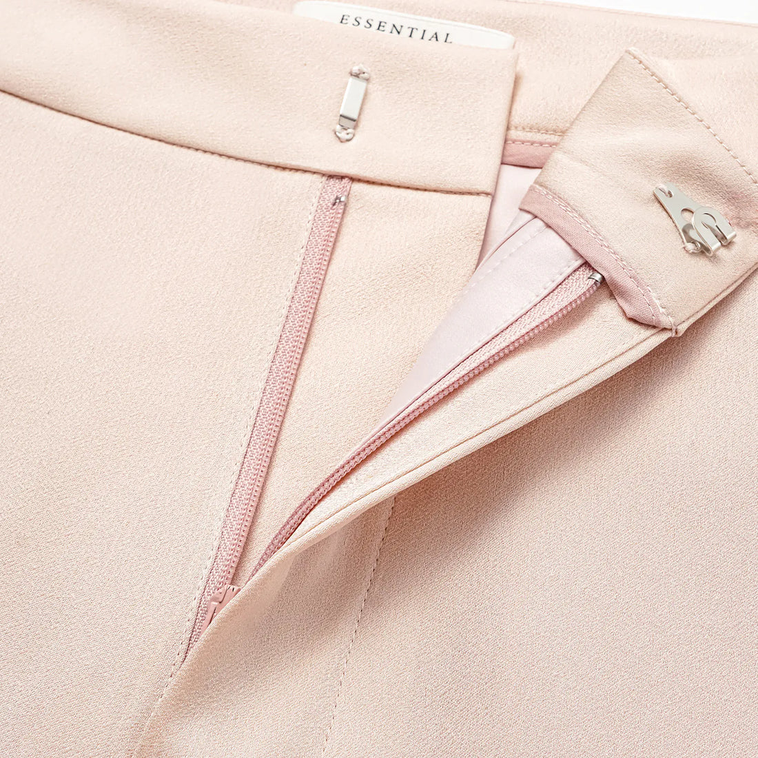 "Speak Sleek." Acetate flared pants—Pink