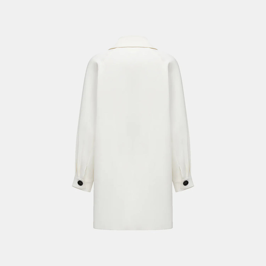 "Easy-go Chic" Heavy Acetate Casual Dress - White
