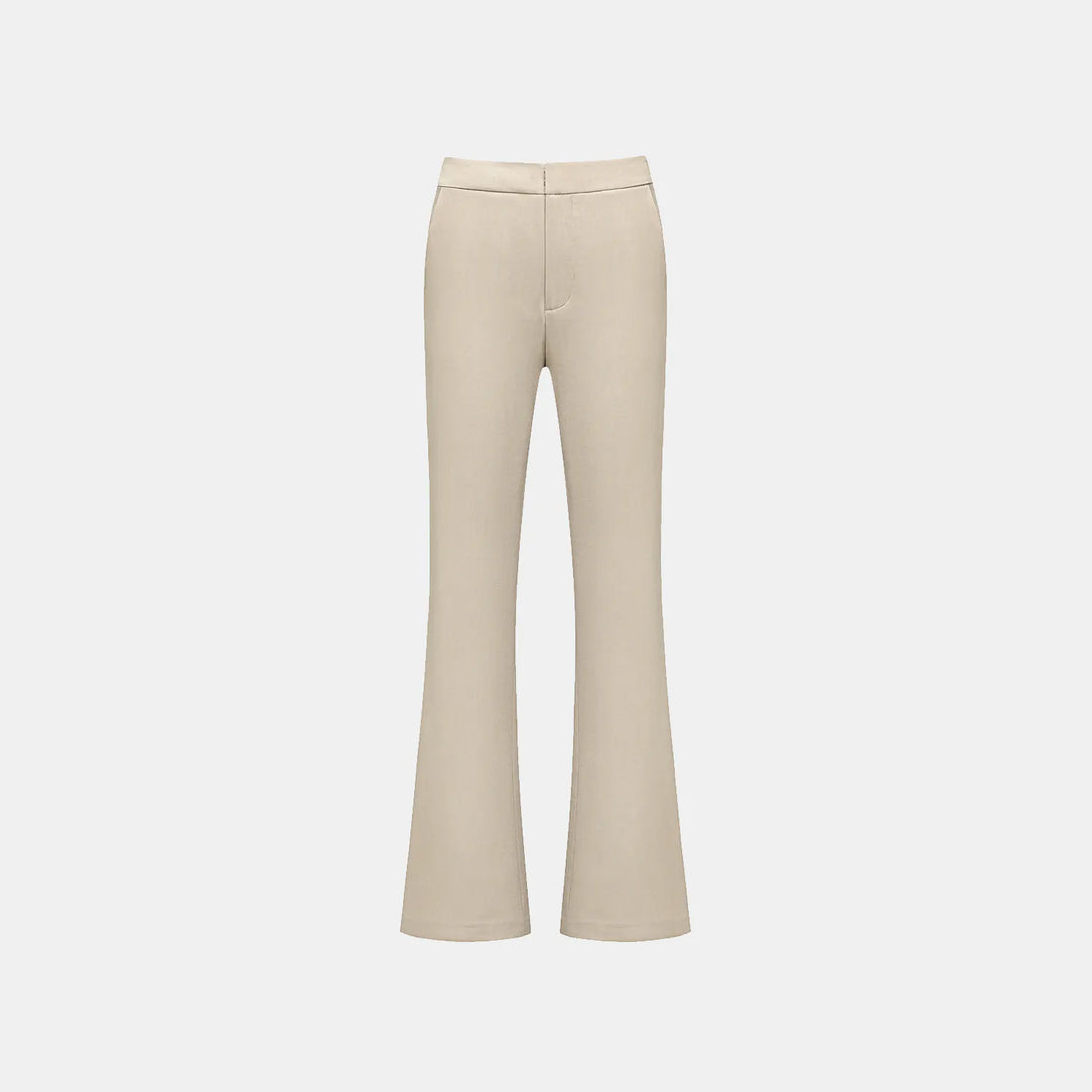 "Autumn Diary" Korean super elastic drape texture fabric beautiful leg filter flared pants - khaki