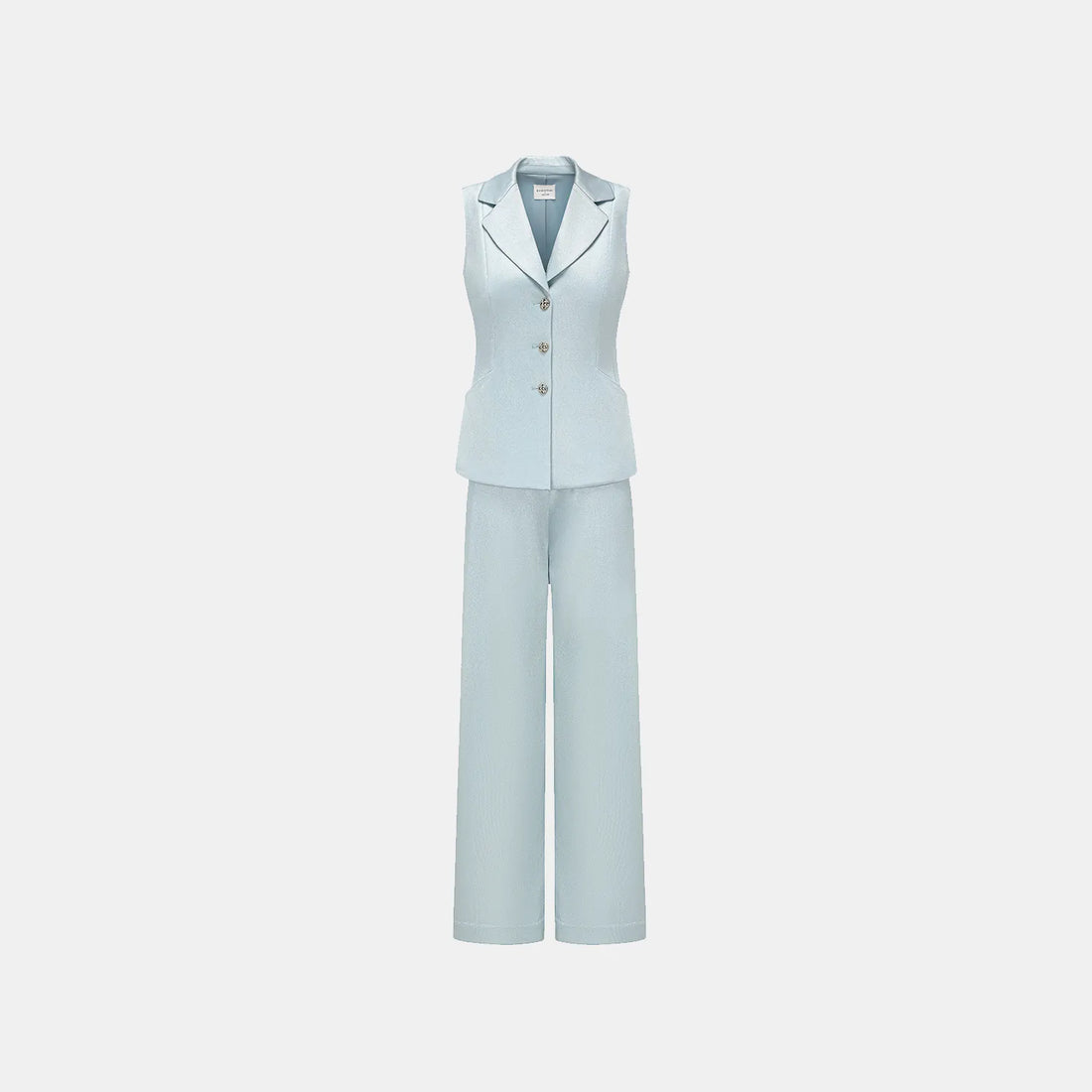 'Easy Go Chic' acetate jersey vest - light blue