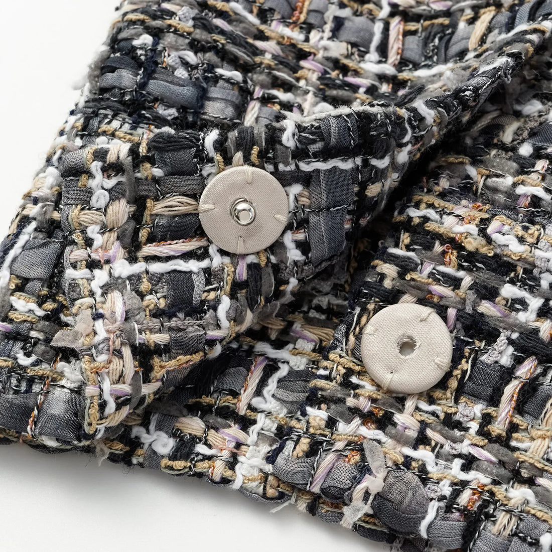 “Knightsbridge citywalk.” Tweed jacket—grey