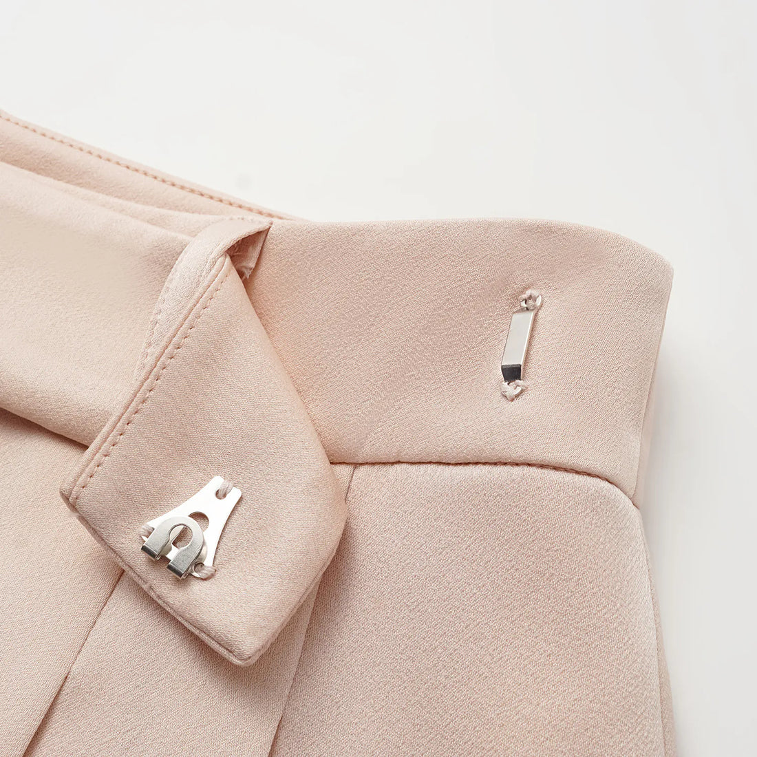 "Speak Sleek." Acetate Shorts—Pink