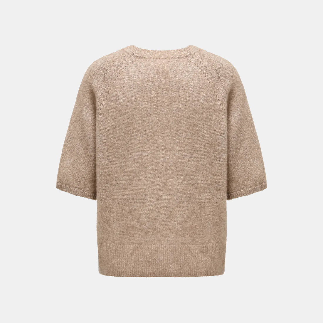 Autumn Diary Silk Cashmere 3/4 Sleeve Top—Earl Grey
