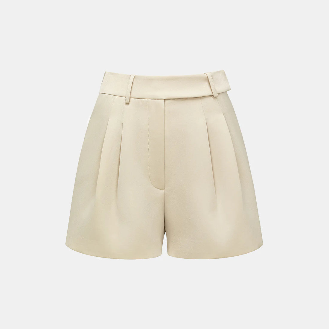 "Speak Sleek." Acetate Shorts—Champagne